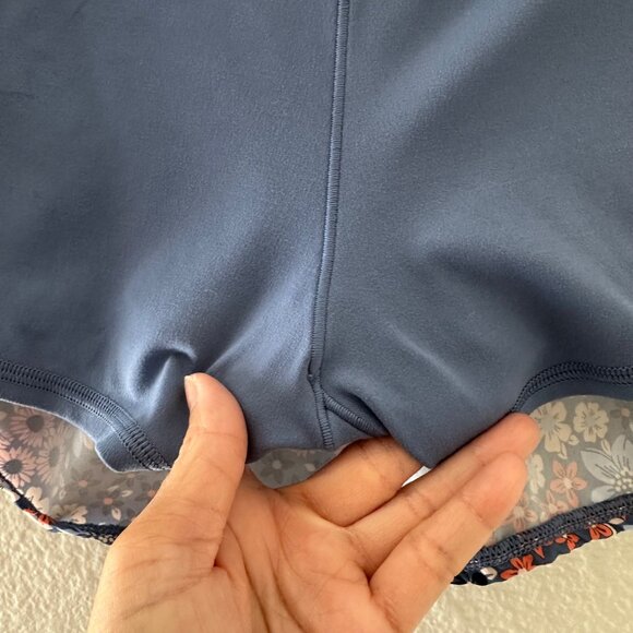 Aerie Offline Floral Print Activewear Mini Skort Blue Lightweight Sz M - Picture 3 of 8